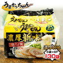 うまかっちゃん 濃厚新味 合計30袋（5袋×6P）ラーメン とんこつラーメン とんこつ 袋麺 袋ラーメン 送料無料 麺 ご家庭用 TY023