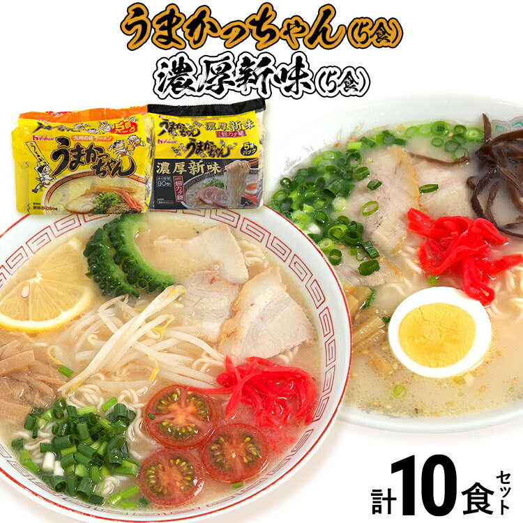 【ふるさと納税】 食べ比べ セット うまかっちゃん セット 5食 濃厚新味5食 計10食セット 豚骨ラーメン 博多ラーメン 博多らーめん とんこつラーメン ラーメン 豚骨 福岡県 福岡 九州 グルメ お取り寄せ 食べくらべ