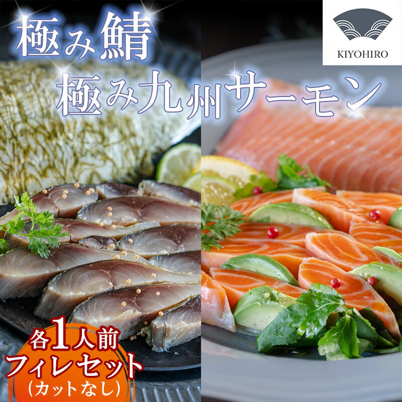 [ 清広食品 ] そのままお召し上がりいただける!極み鯖・極み九州サーモンセット KY019-1 〜 サバ さば 鮭 さけ 刺身 〆さば 〜[福岡県 須恵町]