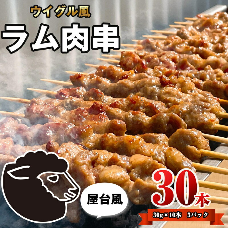 ラム肉串(ヤンロウチュアン)30本 SE1623-16[福岡県 須恵町]