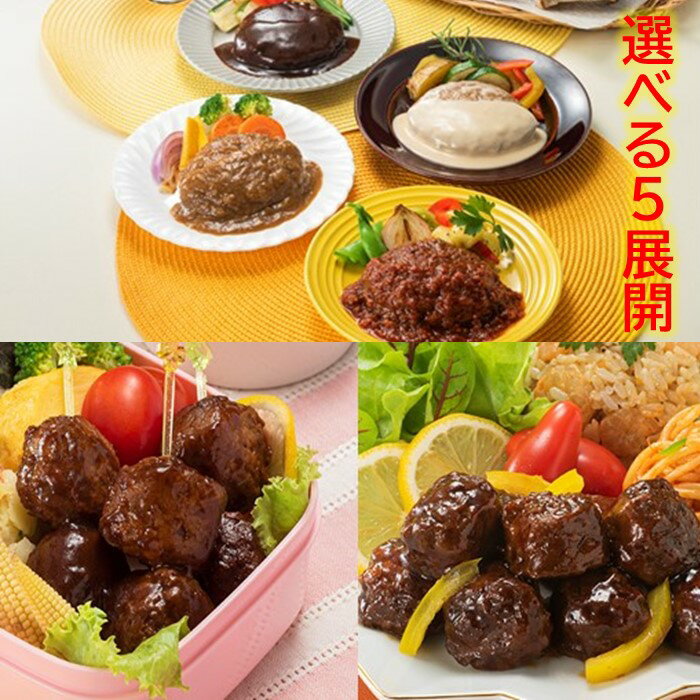 [常温で保管できる!]ハンバーグ・ミートボール(選べる種類)