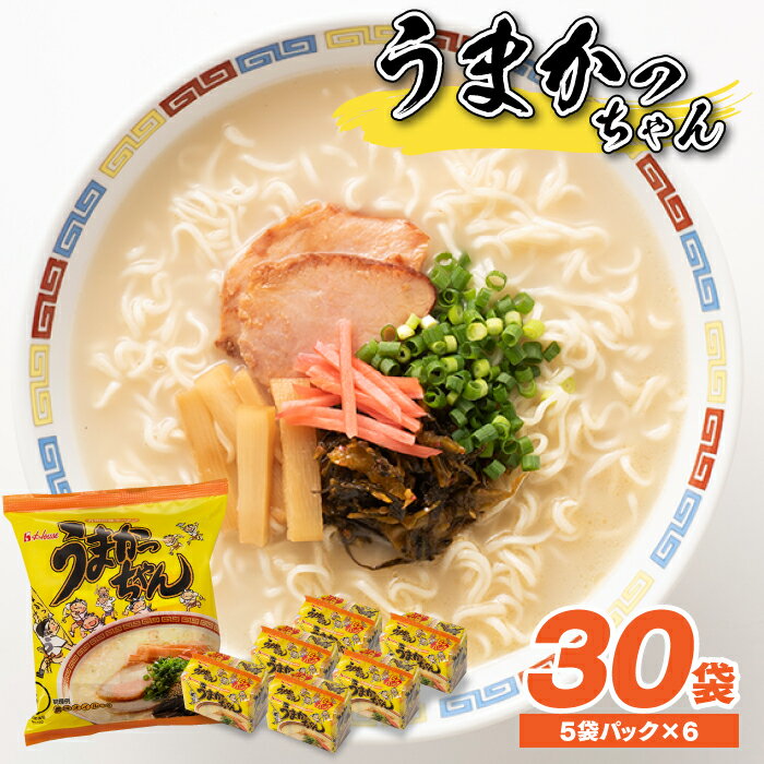 【ふるさと納税】福岡・博多の味『うまかっちゃん』30袋（5袋パック×6セット） ラーメン とんこつ 袋...