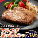 【ふるさと納税】九州産黒豚ロースプルコギ漬け込みセット（750g）国産 豚肉 韓国風 焼肉 おかず .AB186