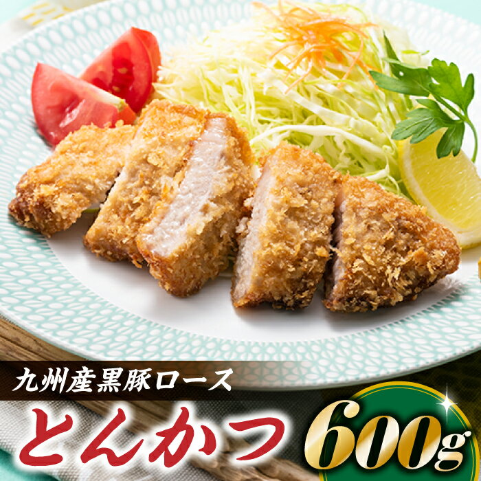 【ふるさと納税】九州産黒豚ロースとんかつ（600g）.AB185