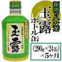 【ふるさと納税】【定期便】福岡の八女茶．玉露ボトル缶（290g×24缶）×5ヶ月.F068