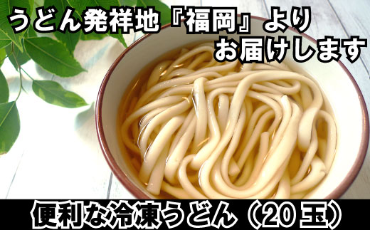 【ふるさと納税】福岡より便利な冷凍うどん18玉＋2玉おまけ（計20玉）.A559