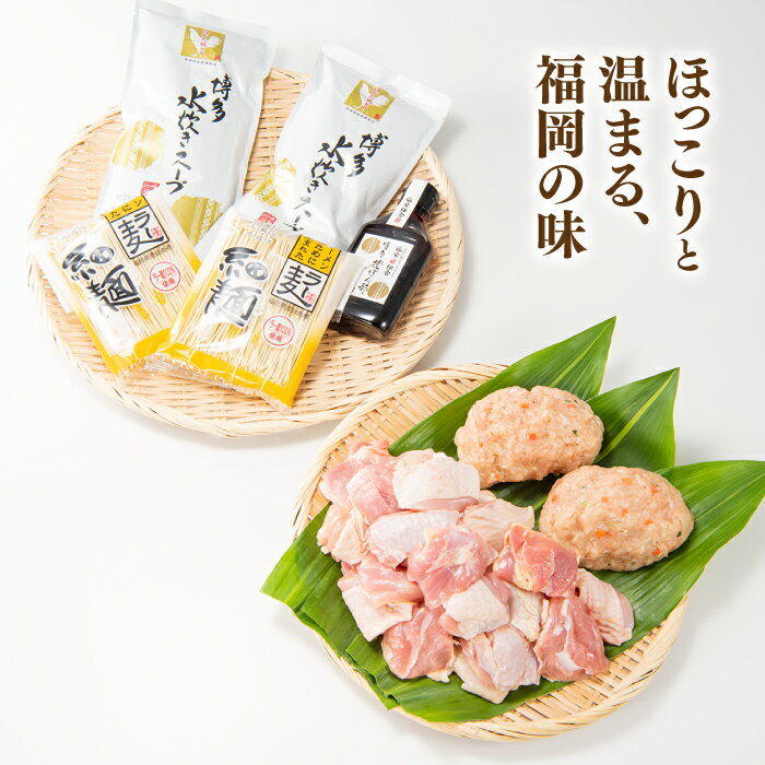 【ふるさと納税】水炊きと使いやすいもも肉切身セット【水炊き】.BE040
