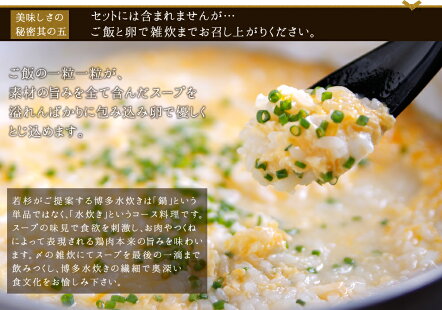 【ふるさと納税】AA31.【博多若杉】水炊き4〜5人前セット