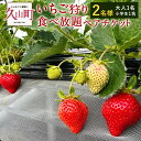 5位! 口コミ数「0件」評価「0」いちご狩り 食べ放題ペアチケット 60分 大人1名+小学生1名 【2名様】 苺 イチゴ 高設栽培 体験 フルーツ狩り 果物狩り 利用券 チケ･･･ 