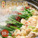 【ふるさと納税】博多醤油もつ鍋 10人前セット 送料無料 もつ鍋 醤油 名産品 お取り寄せ 牛肉 グルメ AO014