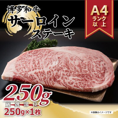 【A4～A5】博多和牛サーロインステーキ[250g×1枚](芦屋町)【配送不可地域：離島】【1277998】