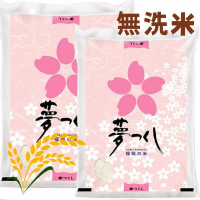 【ふるさと納税】【令和5年産】福岡県産米食べ比べ＜無洗米＞セット「夢つくし」と「元気つくし」2種類　計20kg【1102883】