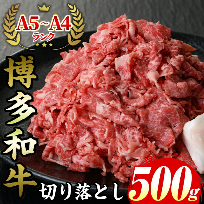 【ふるさと納税】≪化粧箱入≫博多和牛A5〜A4 切り落とし(計500g) 九州産 福岡県産 和牛 牛