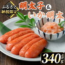 【ふるさと納税】山口油屋福太郎 ご家庭用!明太子といか明太セット (合計340g・明太子240g+いか明太100g) 山口油屋福太郎 明太子 いか明太 海鮮 ご...