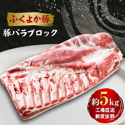 工場直送・鮮度抜群・ダイナミック [ふくよか豚]豚バラブロック 約5kg[配送不可地域:離島]