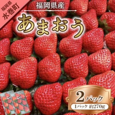[2026年1月下旬〜順次発送予定]福岡県産 あまおう 合計約540g 約270g×2パック(水巻町[配送不可地域:離島]