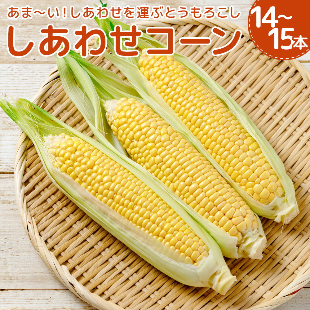 【ふるさと納税】 しあわせコーン 約4kg 14～15本 スイートコーン とうもろこし トウモロコシ コーン 野菜 旬 春 夏 コーンスープ 【2024年7月上旬～下旬発送予定】 冷蔵 福岡県 岡垣町 送料無料