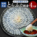 とらフグ 【ふるさと納税】 とらふぐ刺身 菊盛り 一尺大皿30cm ふぐ皮湯引き付 4人前 ふぐ 本ふぐ ふぐ刺し てっさ とらふぐ皮 ポン酢 もみじおろし 国産 九州産 高級 贈り物 贈答用 ギフト 福岡県 岡垣町 冷凍 送料無料