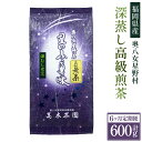 22位! 口コミ数「0件」評価「0」【6ヶ月定期便】【八女茶】奥八女星野村 深蒸し高級煎茶（深蒸し茶）100g×1袋×6回 計600g お茶 茶 緑茶 茶葉 深蒸し茶 日本茶 ･･･ 