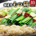 【ふるさと納税】国産牛もつ 1kgオーバー! 九州醤油 もつ鍋 10人前 モツ鍋 鍋 惣菜 ホルモン 国産牛 牛小腸 牛ホルモン 牛肉 肉 お肉 醤油 鍋セット...