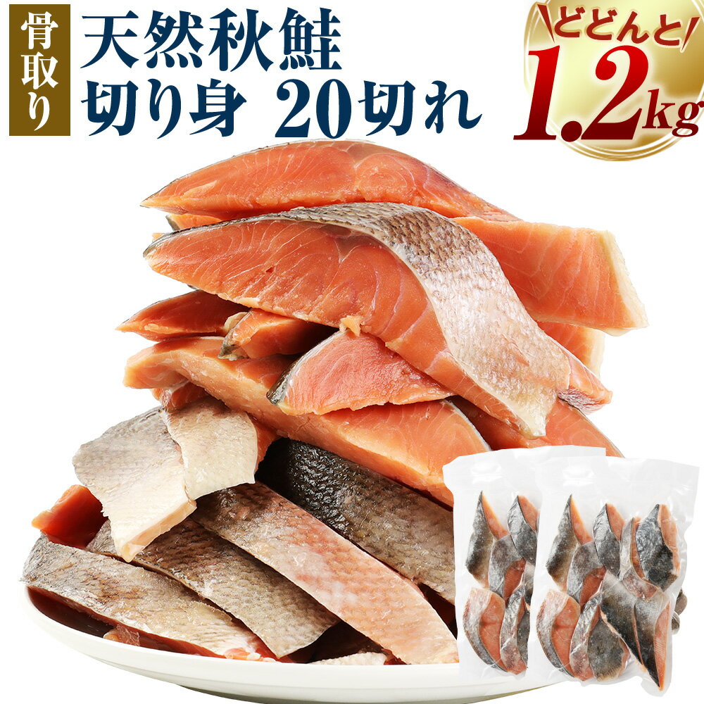 骨取り 天然秋鮭 切り身 20切れ 10切れ×2パック 真空パック 鮭 サケ 惣菜 簡単 冷凍 魚 加工品 送料無料