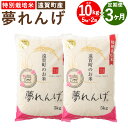 特別栽培米 夢れんげ 10kg 5kg×2袋 3回配送 合計30kg 定期便 夢つくし 元気つくし 精米 白米 お米 米 福岡 遠賀町産 九州産 国産 送料無料