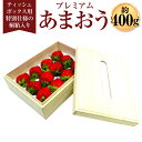 【ふるさと納税】ティッシュボックス用 特別仕様の桐箱入り プレミアムあまおう 約400g×1パック あまおう いちご イチゴ 苺 ストロベリー ベリー フルーツ 果物 福岡県産 送料無料 【ギフト・お祝い・贈答用】【2026年2月上旬~4月上旬発送予定】