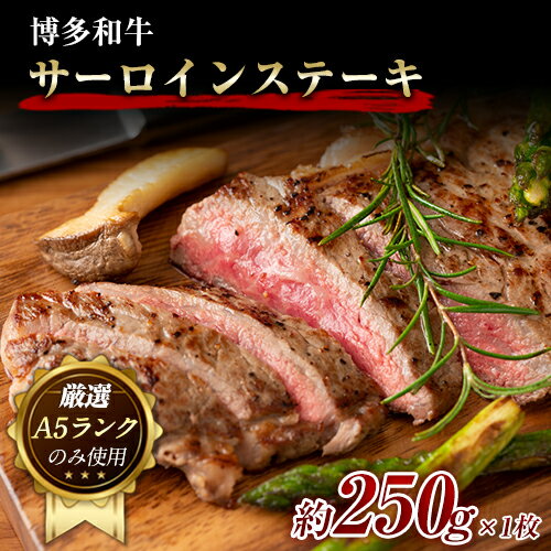 博多和牛サーロインステーキ 250g (250g×1枚)[30日以内に出荷予定(土日祝除く)]小竹町 博多和牛 株式会社MEAT PLUS 牛肉 サーロイン A5ランク のみ使用 厳選