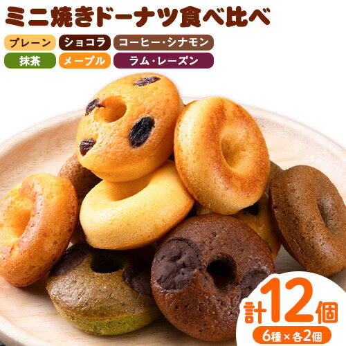 ミニ焼きドーナツ 食べ比べセット 6種類×各2個入り 12個 Patisserie和み[30日以内に出荷予定(土日祝除く)]福岡県 鞍手郡 小竹町 送料無料 どーなつ お菓子 スイーツ 焼き菓子 個包装