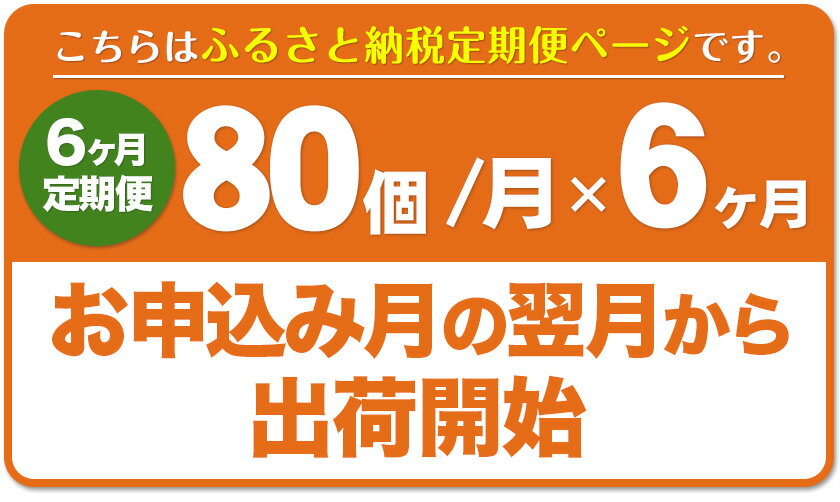 【ふるさと納税】【6ヶ月定期便】畠中育雛場のげんきタマゴん 80個 6回お届けで計480個！《お申込み月の翌月から出荷開始》福岡県 鞍手郡 小竹町 卵 送料無料 有限会社畠中育雛場