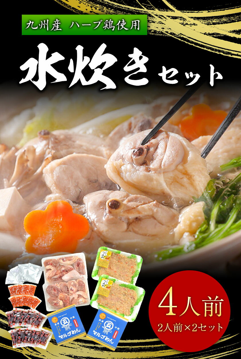 【ふるさと納税】水炊きセット 4人前 マル五《30日以内に出荷予定(土日祝除く)》水炊きセット 水炊き 福岡県 鞍手郡 小竹町