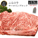 【ふるさと納税】ふるの牛(黒毛和牛)特選サーロインブロック 1.3kg ゲランド塩付き A5 有限会社ふるの《30日以内に順次出荷(土日祝除く)》