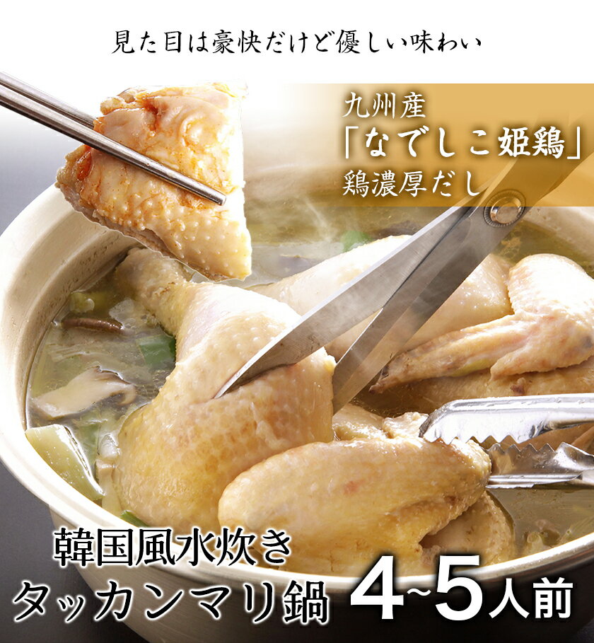 【ふるさと納税】タッカンマリセット 4～5人前 韓国風 水炊き 鍋 韓国風 独楽 送料無料《30日以内に順次出荷(土日祝除く)》