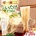 【ふるさと納税】しいたけ素麺 4束 or 20束 ▼ 麺 そうめん 素麺 シイタケ 椎茸 そうめん 島原 椎茸 贈答 出汁 だし 減塩 健康 ヘルシー 桂川町/...