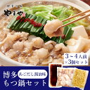 【ふるさと納税】やまや ぷるっぷる ♪ 博多 もつ鍋 セット ( あごだし 醤油 味 ) 3-4人前 × 3セット やまや 2K13