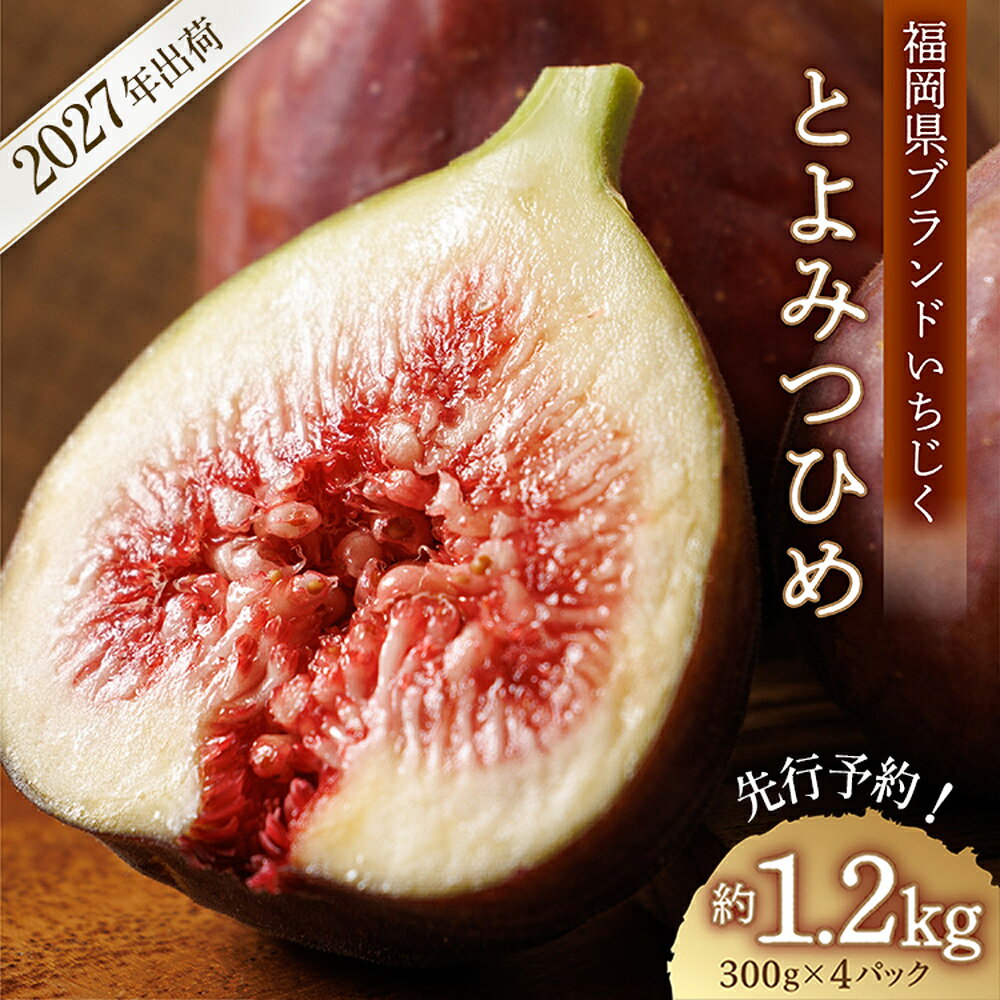 【先行予約／2027年出荷】福岡県 ブランド いちじく 「 とよみつひめ 」 約 1.2 kg ( 約 300 g × 4 パック ) 3S2-S| 無花果 イチジク 美容 ジャム 旬 果物 フルーツ 生 旬 朝ごはん 朝食 デザート お取り寄せ 送料無料 福岡県産 国産 福岡県 東峰村