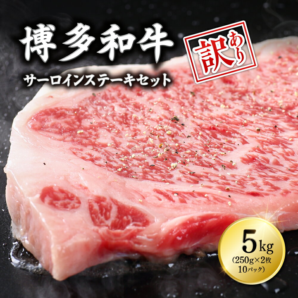 【ふるさと納税】 【訳あり】博多和牛サーロインステーキセット　5kg（250g2枚入り×10p） 3G13