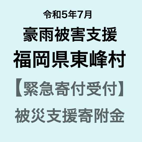 6位! 口コミ数「0件」評価「0」【令和5年7月豪雨災害支援緊急寄附受付】福岡県東峰村災害応援寄附金（返礼品はありません）