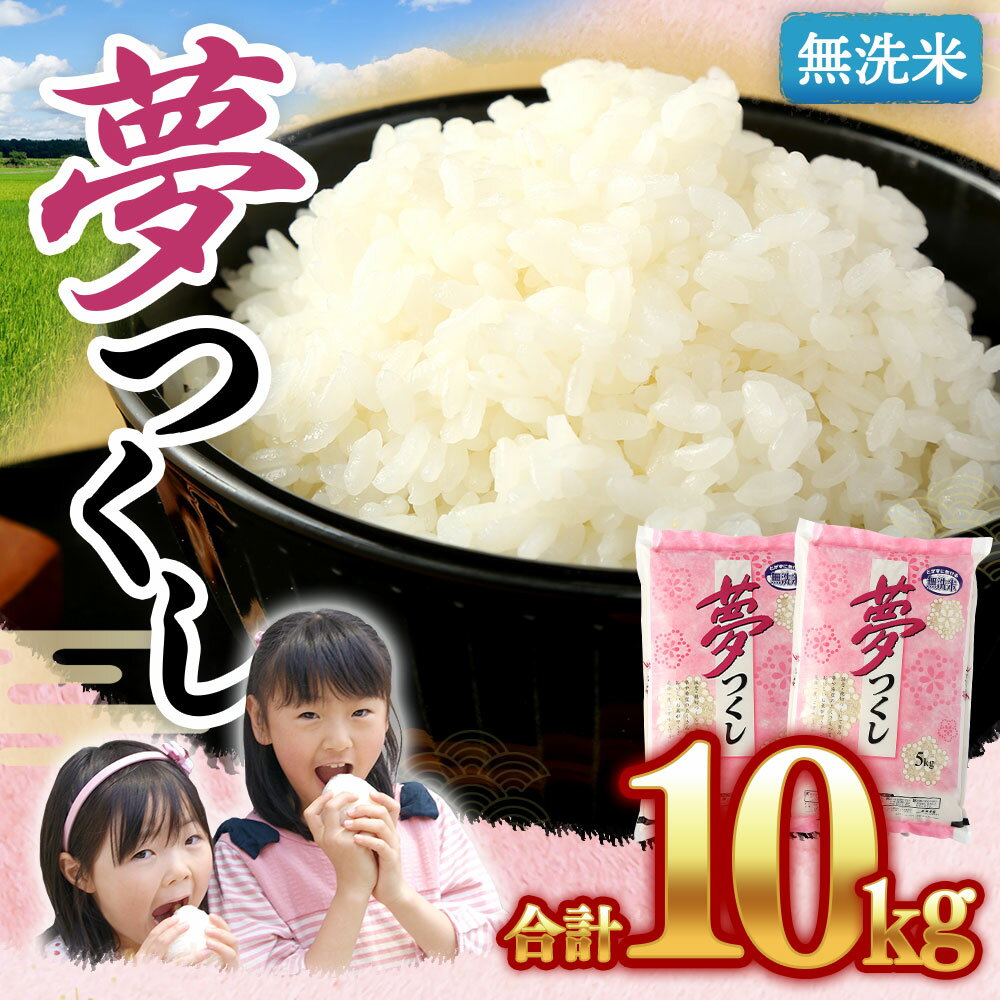 【ふるさと納税】無洗米 福岡県産 令和5年産 夢つくし 10kg(5kg×2袋) お米 白米 精米 国産 福岡県産 大刀洗町 送料無料