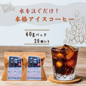 【ふるさと納税】自家焙煎豆屋の本格 水出し アイスコーヒー (40g×10)×2パック 合計800g コーヒーバッグ 自家焙煎 コーヒー 珈琲 グルメ お取り寄せ アプトコーヒー 煎谷本舗 福岡県 大刀洗 送料無料