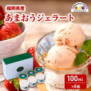 【ふるさと納税】ジェラート こだわり!福岡産あまおうジェラート100ml×6個 苺 いちご あまおう ストロベリー ※配送不可:離島(4)