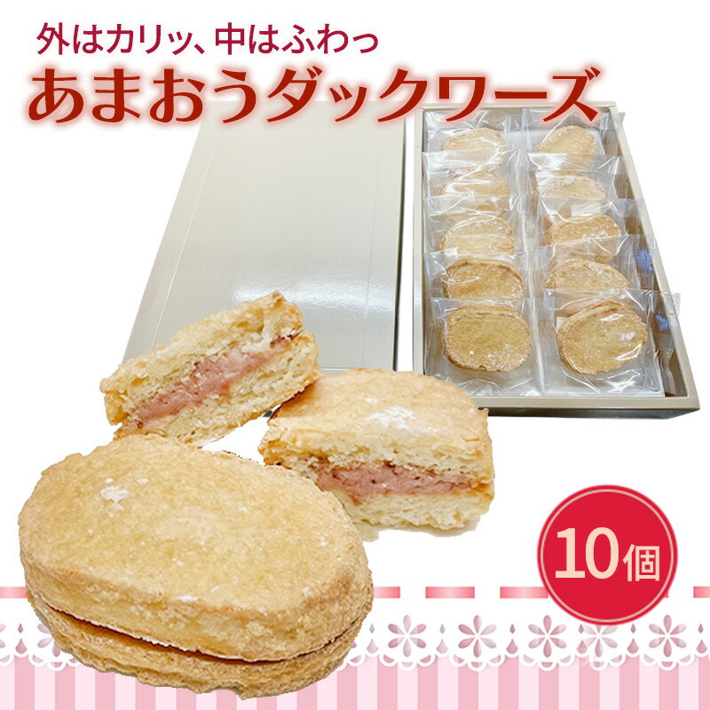 洋菓子 あまおう ダックワーズ 10個入り いちご スイーツ 菓子 お菓子 お届け:5月〜9月のお申込みにつきましては、10月より順次発送させていただきます。