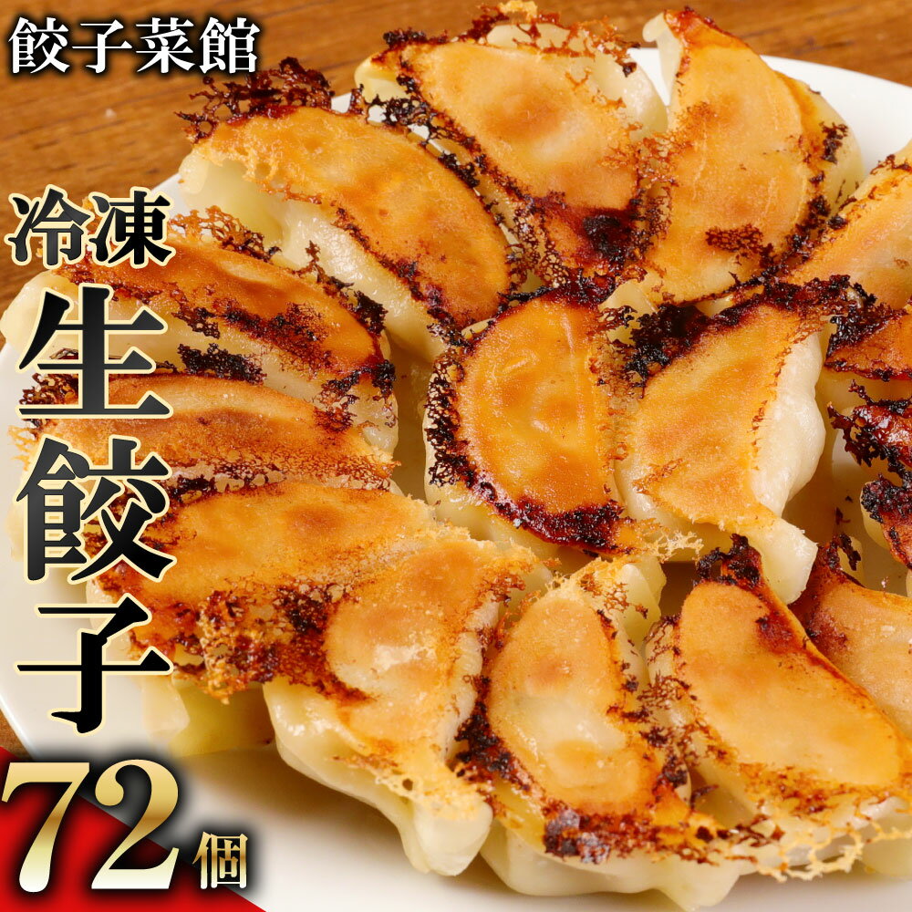 【ふるさと納税】餃子菜館の手作り冷凍生餃子 12個×6箱 合計72個 セット タレ付き 餃子 ぎょうざ 生餃子 職人 酢醤油 セット 国産 福岡県産 大刀洗町 九州産 冷凍 送料無料