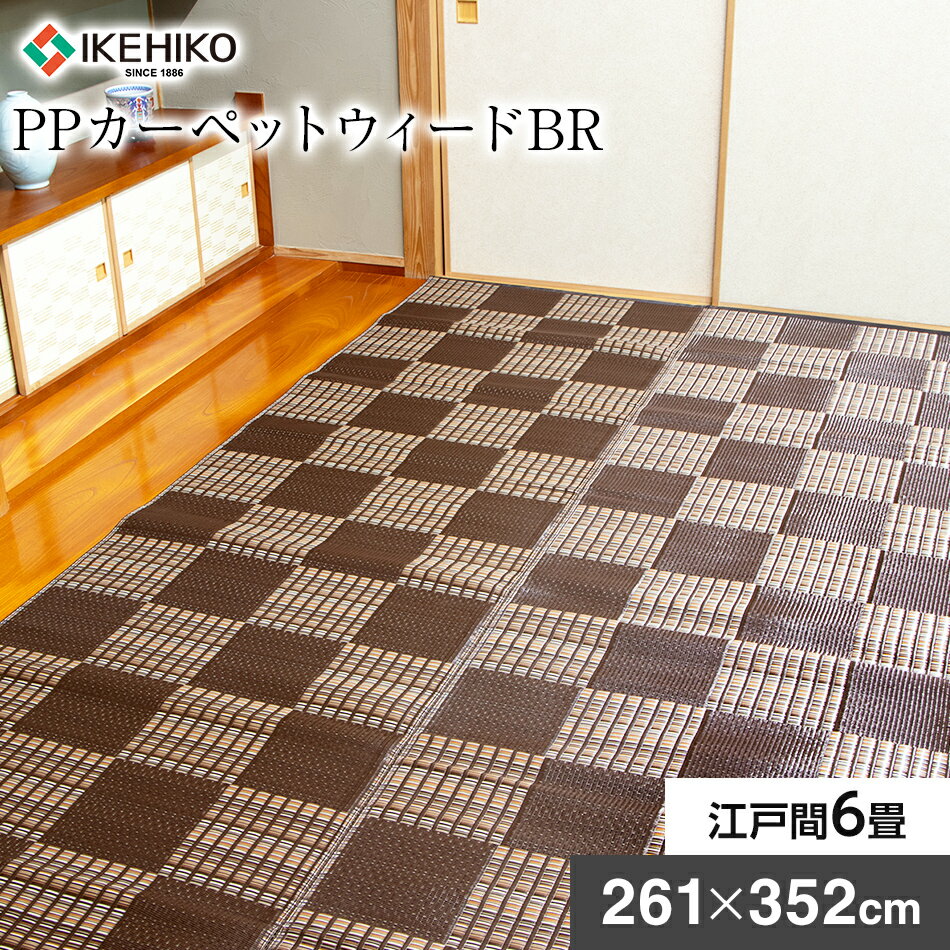 日本製 純 水洗いOK カーペット 江戸間6畳