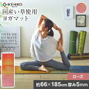 【ふるさと納税】国産い草 ヨガマット 軽量 畳ヨガECO skysea 約66×185cm 5mm ピンク ローズ TPE 熱可塑性エラストマー 持ち運び 湿度調節 国産 い草 弾力 耐久 運動 ケース おすすめ 福岡県 大木町 株式会社イケヒコ・コーポレーション AA064(4)