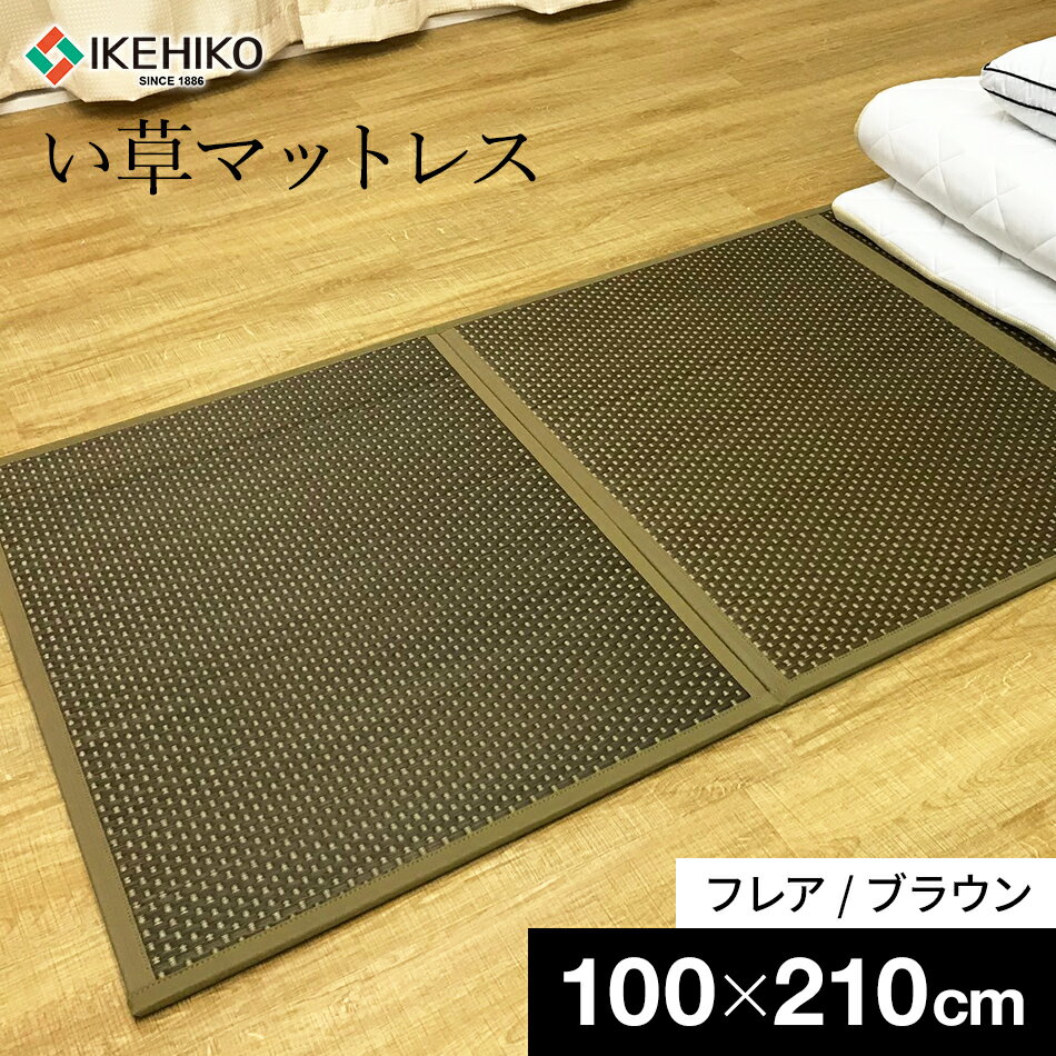 国産い草使用 い草 マットレス フレア シングル 100×210cm ブラウン フローリングに直接敷ける 湿気 底冷え クッション性 いぐさ 国産い草 おすすめ 福岡県 大木町 株式会社イケヒコ・コーポレーション AA068