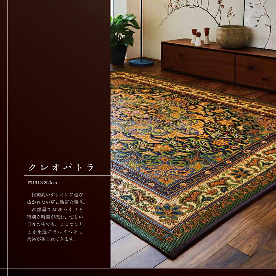 【ふるさと納税】 ラグ カーペット 柄 クレオパトラ （ 191×250 ） おすすめ 福岡県 大木町 株式会社イケヒコ・コーポレーション AA227 f405221-oki-10001404 福岡県大木町 サンプル画像3