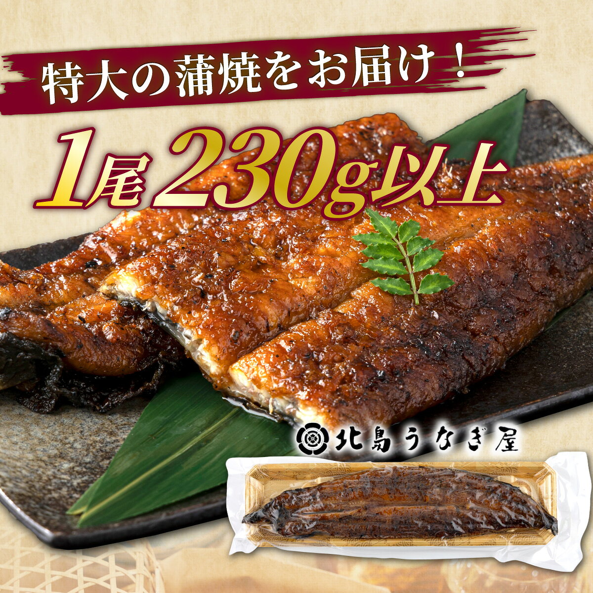【ふるさと納税】＜選べる容量＞九州産 うなぎの蒲焼 1尾 230g以上 福岡県 大木町...