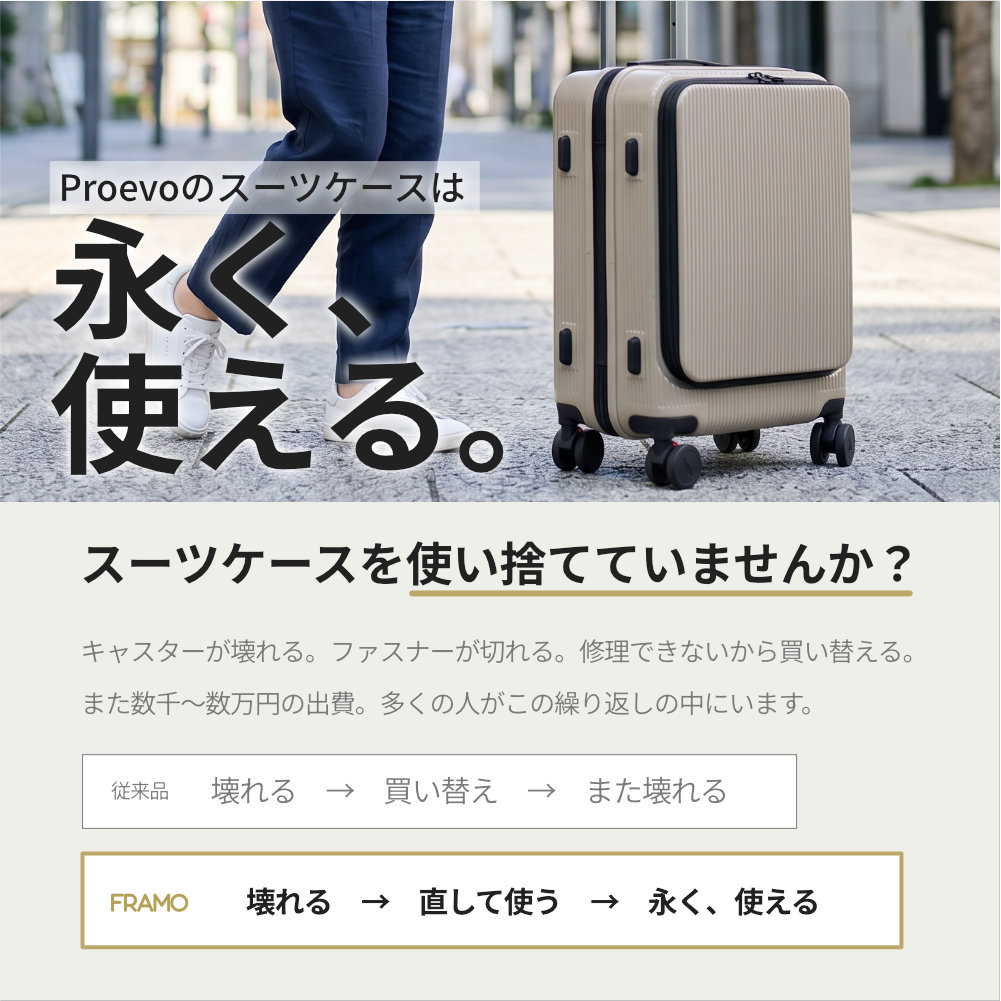 【ふるさと納税】[Proevo -CORE LINE-] フロントオープン スーツケース 機内持ち込み ストッパー付き 取り換えキャスター 8輪 S ドリンクホルダー付き [10020S] AY-S0023 AY305 AY305-1 AY306 AY306-1 AY307 f405221-oki-10003011 福岡県大木町 サンプル画像3