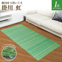 【ふるさと納税】純国産天然いぐさ 「掛川 虹」 1畳 ( 緑色 ) 花ござ 花茣蓙 い草 ラグ 国産 天然 自家生産 弾力性 87×174cm BG002